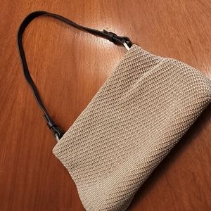 Kaela vintage perfect condition twill and leather strap purse! FALL GREATNESS!!